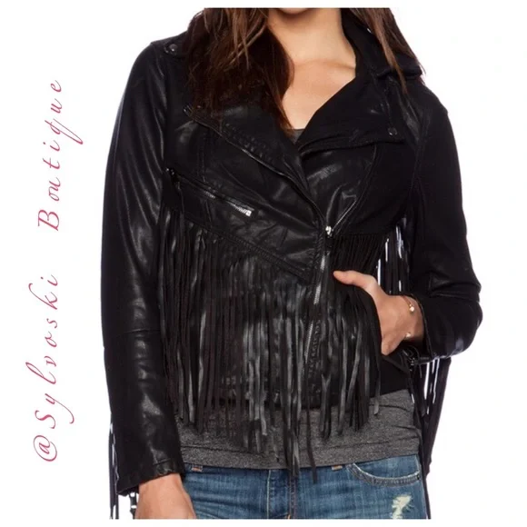 🔥 BlankNYC Fringe Moto Jacket in Let it Ride NWT - Picture 3 of 9